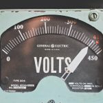 gray GE volt meter at 414